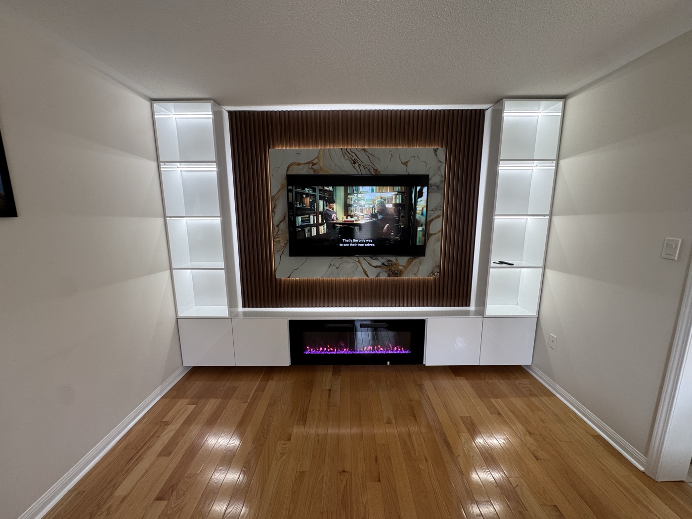 A finished ARV feature wall