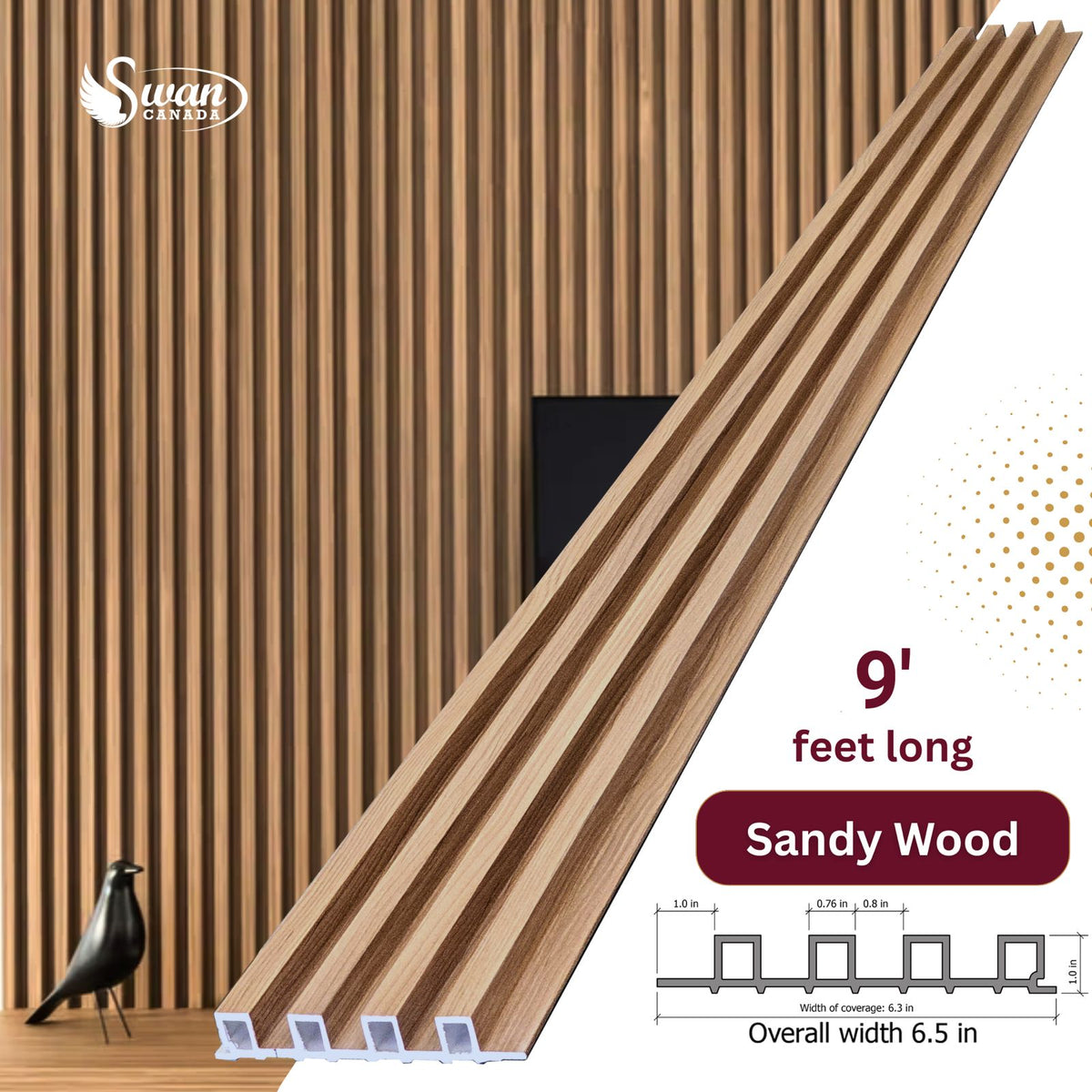 Sandy Wood — WPC fluted finish SW2716SW