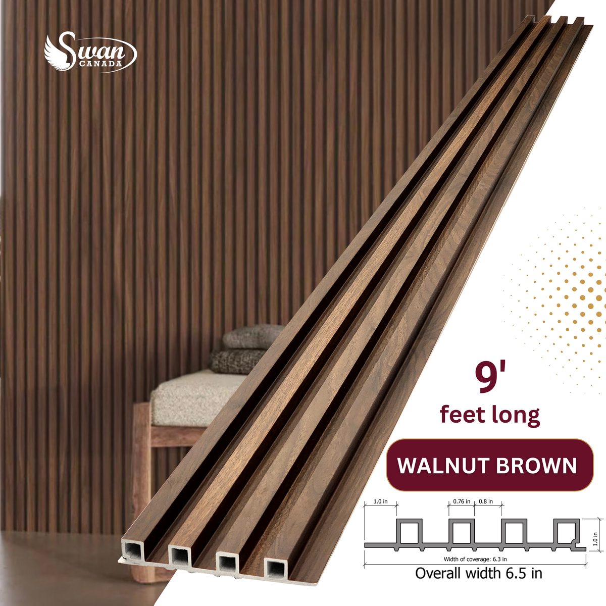 Walnut Brown — WPC fluted finish SW2716WB