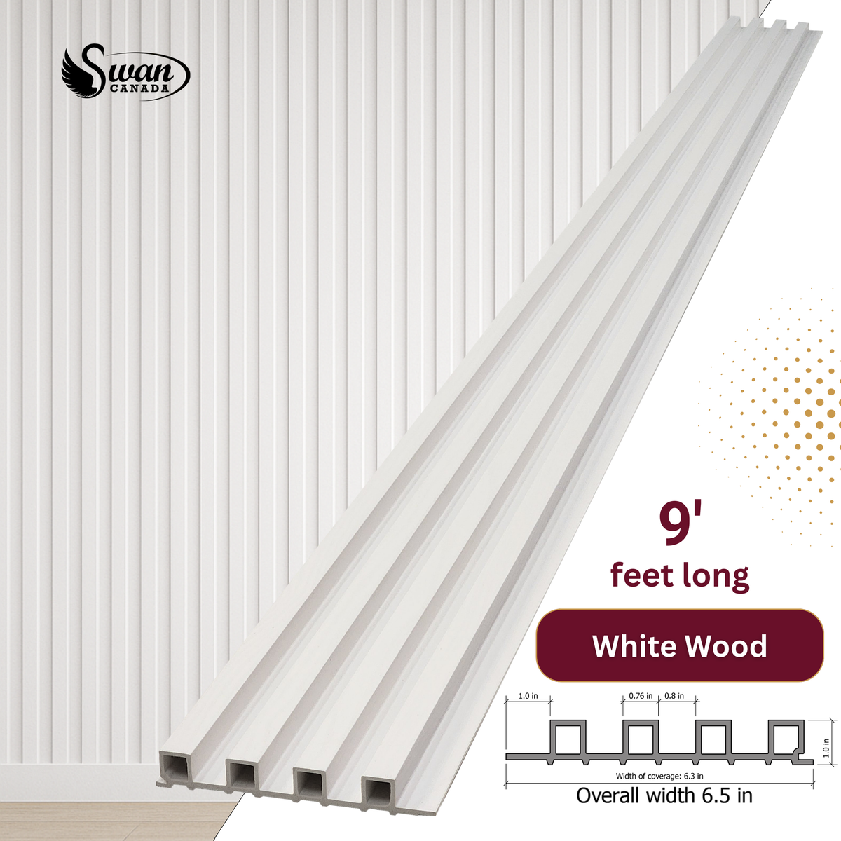 White — WPC fluted finish SW2716WW